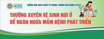 Banner thông điệp truyền thông hưởng ứng Ngày Quốc tế phòng chống dịch bệnh (27/12) năm 2024