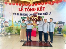LỚP MẦM NON NHÂN ÁI TỔ CHỨC LỄ TỔNG KẾT  VÀ RA TRƯỜNG ĐONG ĐẦY CẢM XÚC CHO CÁC BÉ KHỐI LÁ